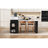 Storage Cabinet with Extendable Dining Table,Rolling Kitchen Island,for Versatile Use