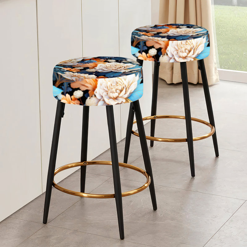 Ensemble de 2 tabourets de bar Blue Celestial Dreams