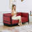 Faux Leather Loveseat-1577738035