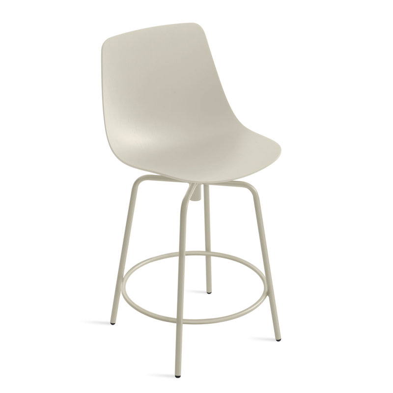 Clean Cut Swivel Stool, Walnut, Counter Stool (24" Seat Height)