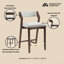 Tabouret de comptoir rembourré en bois Patricia-348330605