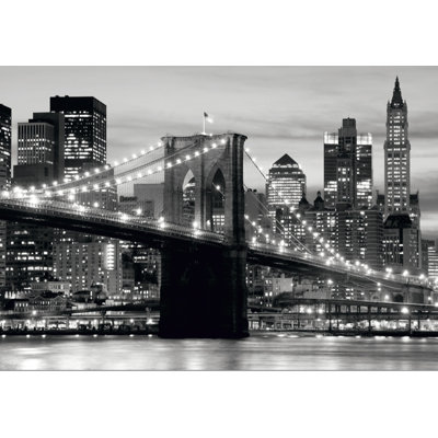 Brooklyn Bridge Park 9' L x 142"" W 4-Panel Wall Mural -  Latitude RunÂ®, 16FC0BA0E01D46C39D86C026DE402D68