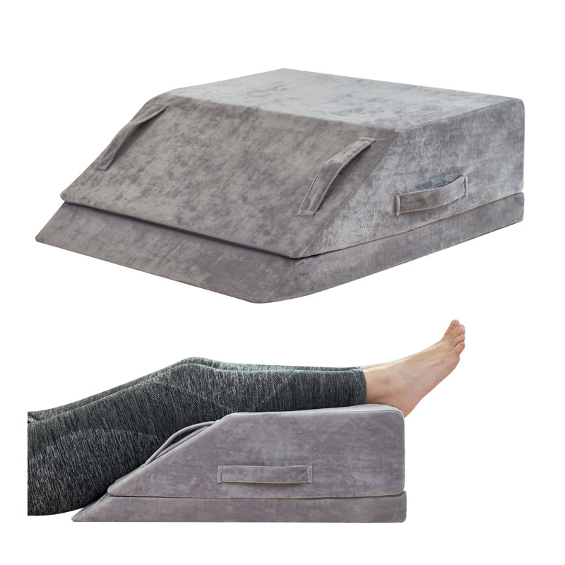 Emonie Adjustable Bed Wedge Pillow for Leg Elevation and Knee/Foot Surgery Recovery, 8" H x 21" W x 24" D