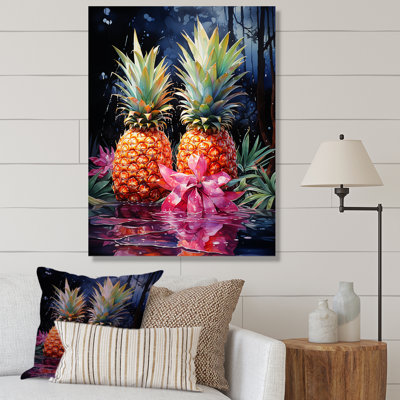 Nectar néon ananas sur toile