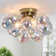 Frachia 3 - Light Dimmable Semi Flush Mount With 13 Iridescent Glass Globe Bubble Ball