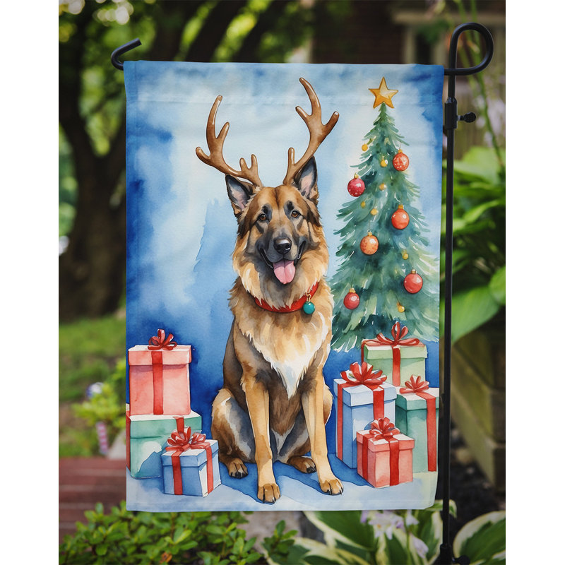 Drapeau de Noël renne de jardin, Berger de Tervueren