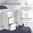 Williamsburg 60” Double Sink Bathroom Vanity Cabinet, White (Top Not Included)
