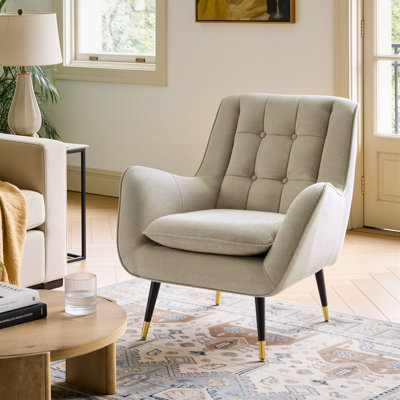 Brianne 30.31'' W Tufted Upholstered Accent Armchair