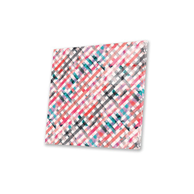 " Vichy Pink Gingham Squares Watercolor " by Ninola Design