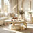 Pre-Assembly  51.2" Modern Cream Style Oval Luxury Coffee Table with Storage Drawer,Marble Top with Gold C-Shape Base Glam Coffee Table for Living Room