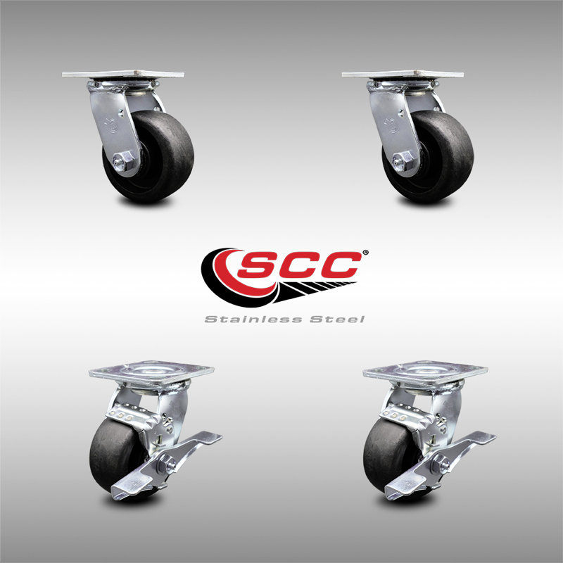 4 Piece Filled Nylon Swivel Caster Set