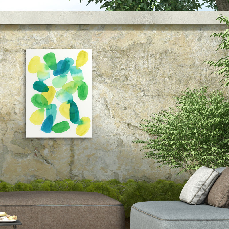 June Erica Vess Lime Stones II (Extérieur) Toile, H 24 po x l 32 po