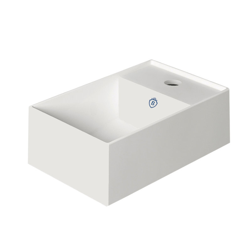 Lavabo à fixation murale simple 15,75 "x 10,75" avec trou unique à droite Britannia