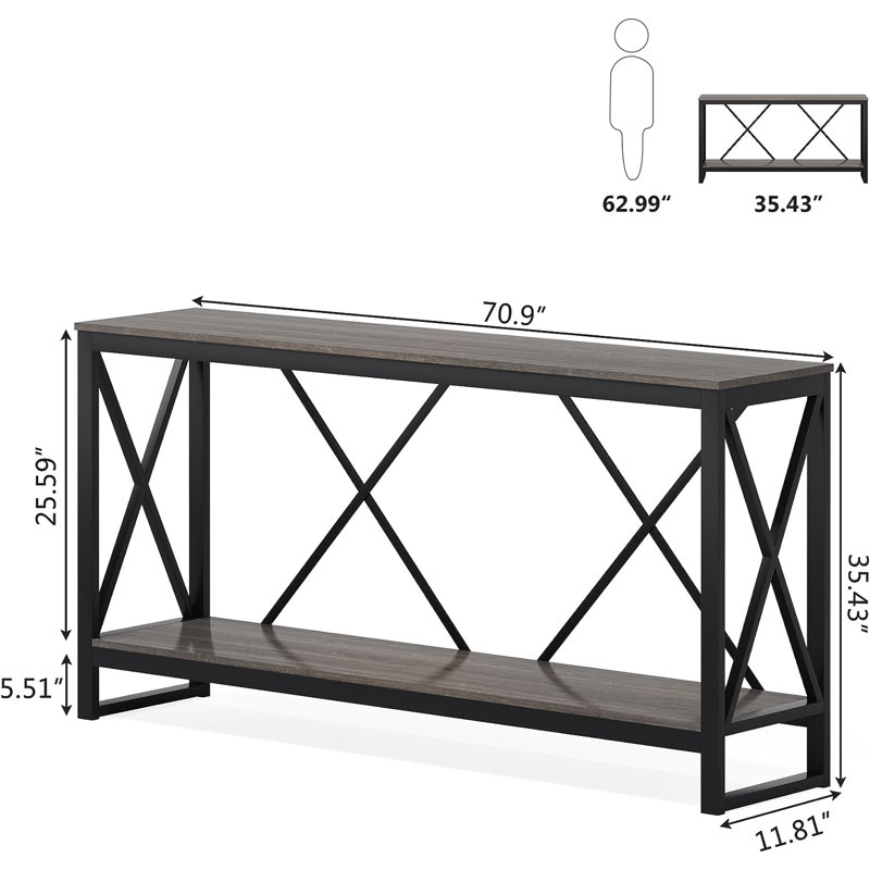 180.1Cm Console Table, Grey
