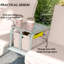 Double Outdoor Swing Chair with Pivot Table and Storage, Beige