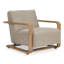 ECKERSLEY LOUNGE CHAIR CREAM FAUX FUR-336094718
