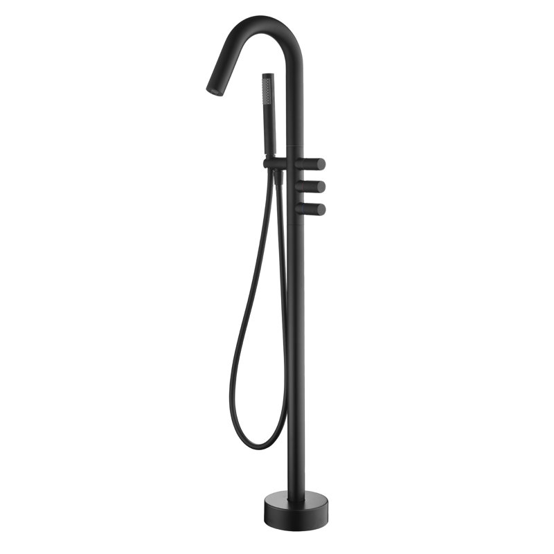 Robinets de baignoire à fixation au sol, Noir