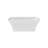 67" x 32" Rectangular Freestanding Soaking Acrylic Bathtub with Overflow, White-62237375