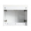 Meuble-lavabo 36 po avec lavabo en résine, charnières en acier inoxydable à fermeture douce, 2 portes, 1 armoire latérale, finition aspect brillant
