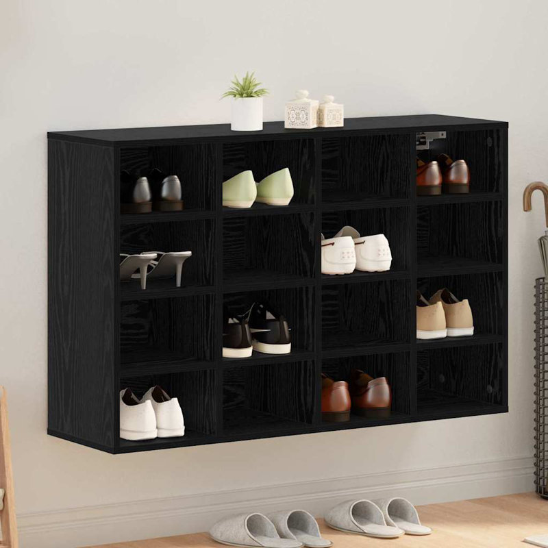 Shoe Cabinet, Black Oak