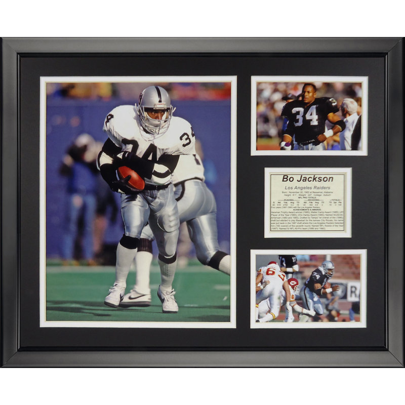 Memorabili encadrée-bo jackson raidrs-bo jackson NFL