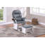 Fauteuil oscillant avec repose-pieds en microfibre gris-1180267132-1180267131