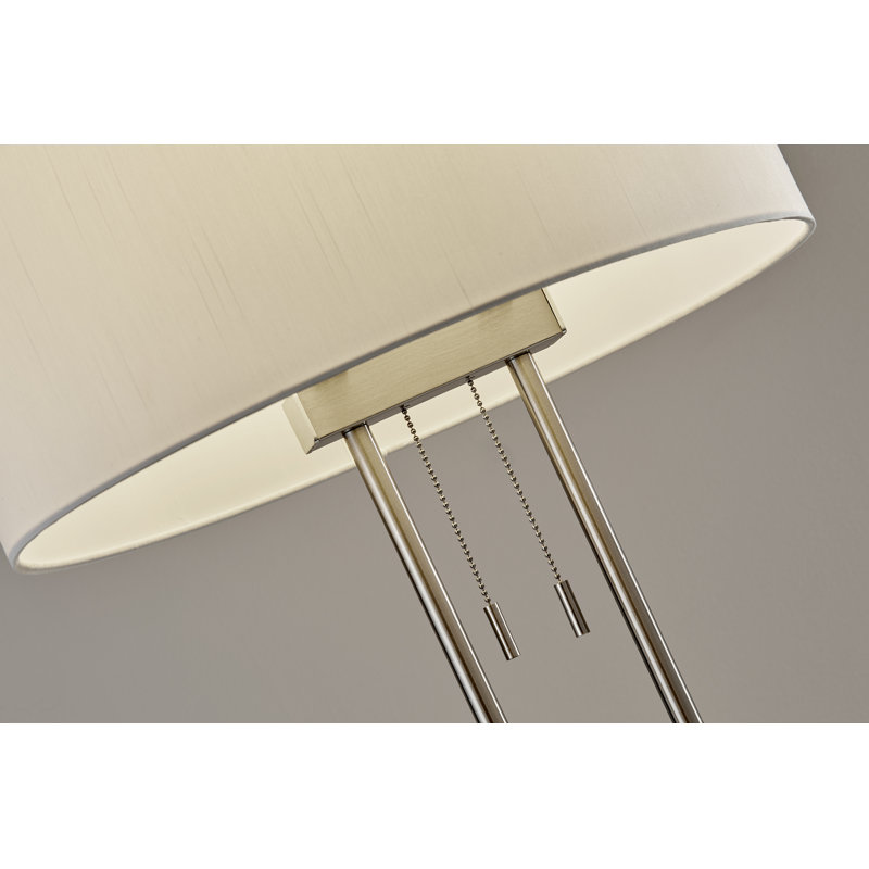 Baskett Amarilla 62" Floor Lamp, Satin Steel