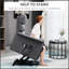 Fauteuil électrique avec massage par vibration, fauteuil inclinable en tissu pour personnes âgées, télécommande, poches latérales, gris