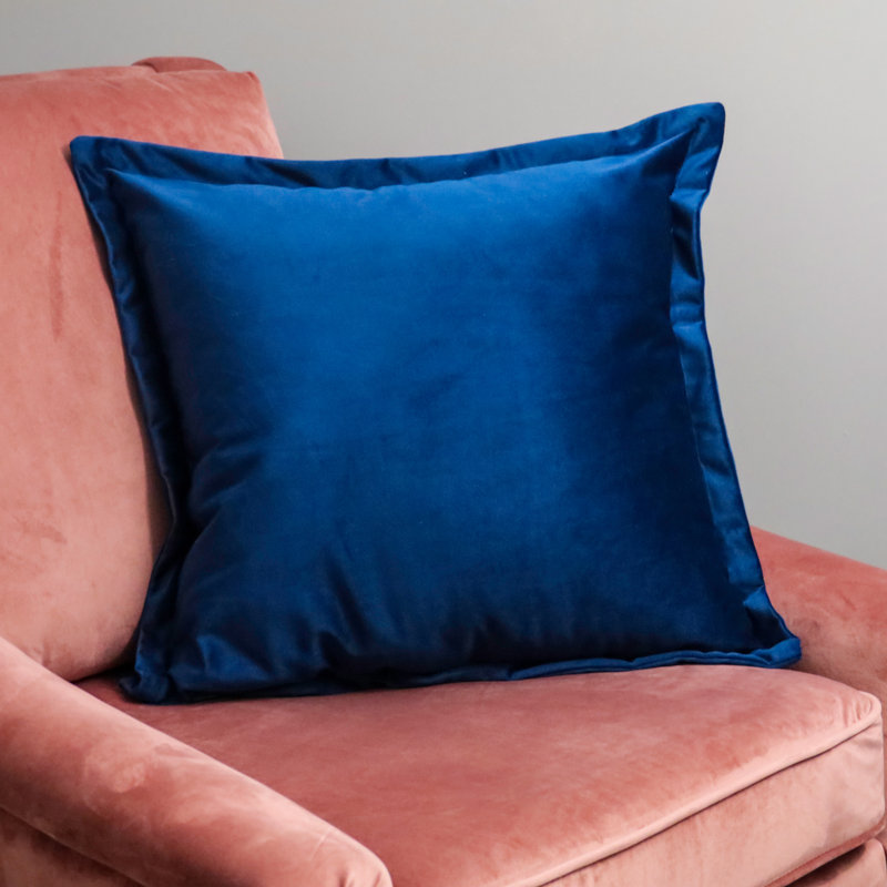 Carrera Square Cushion, Navy Blue