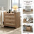 Ashvir Rattan 3-Drawer Nightstand With Built-In Outlets-436760588