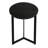 Emmaleen Accent Table in Black Metal and Marble, Round 15"