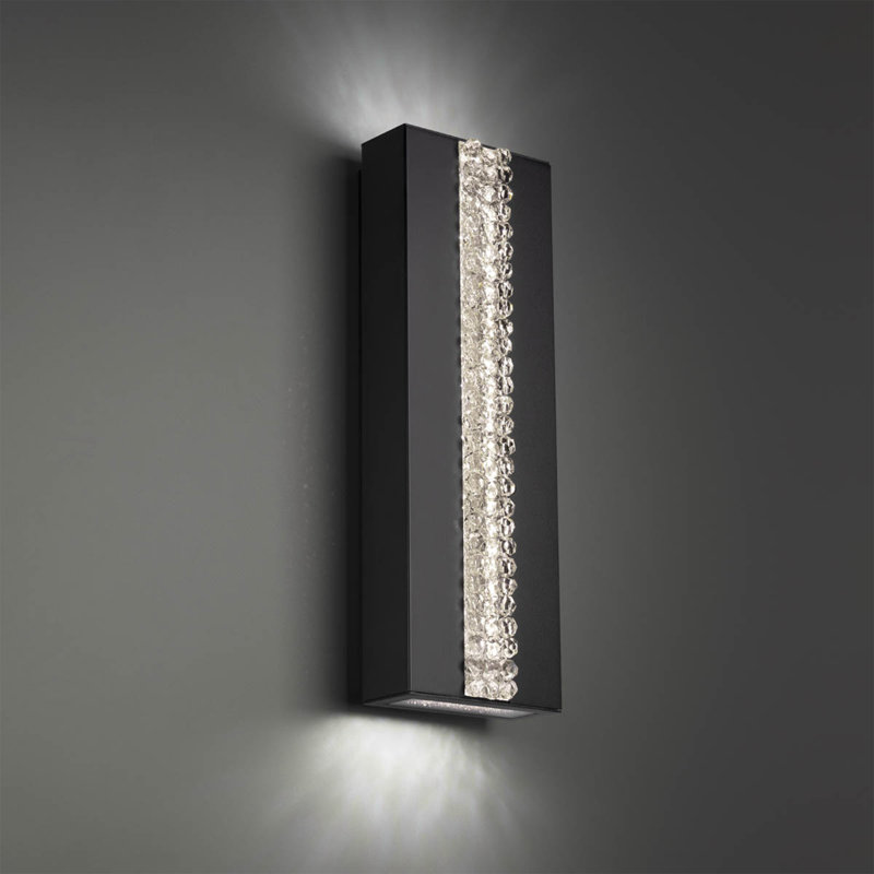 Cascade Stainless Steel LED Wall Light, 18" H x 6" W x 3.6" D