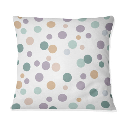 Coussin décoratif vert et mauve