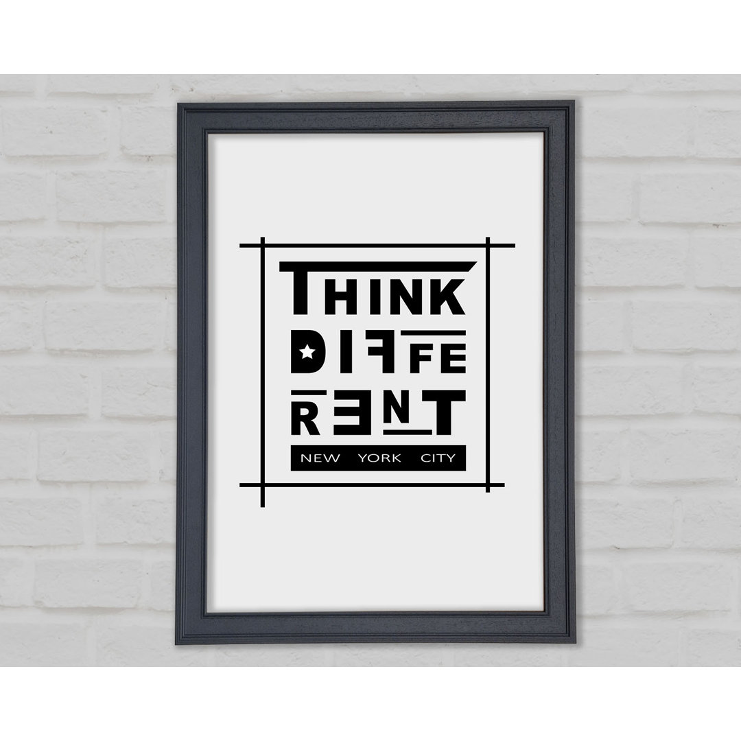 Think Different Gerahmter Druck Wandkunst