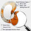 Échos orange et beige de formes modernes I - Décoration abstraite moderne en métal - Miroir mural asymétrique-107229048