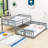 Bainet Twin Over Twin Wooden Bunk Bed With Ladder, White-262937683