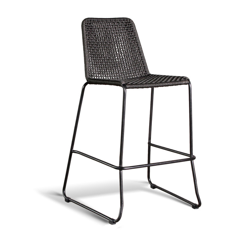 Knot Bar Stool, Charcoal Gray /Charcoal 