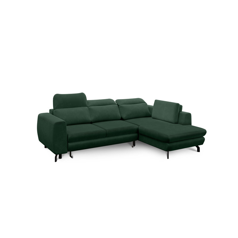 Bilow 4 Seater Sofa Bed, Right Hand Facing, Green