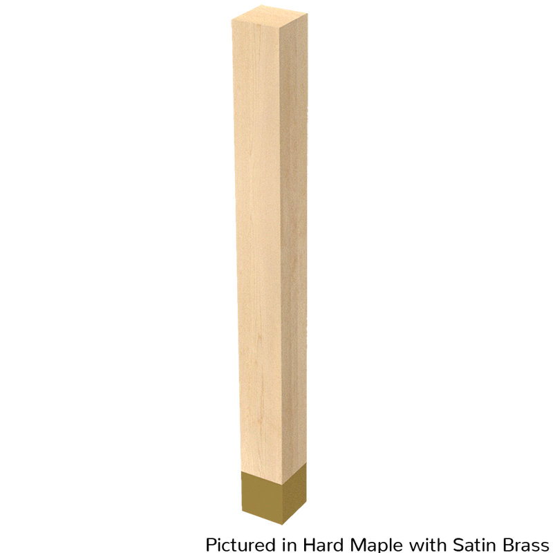 Hakan Table Leg, 42.25" H x 4" W x 4" D, Satin Brass