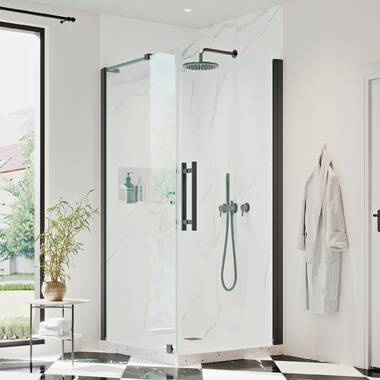 DreamLine Unidoor Plus 29-37 W x 72 H Hinged Shower Door With