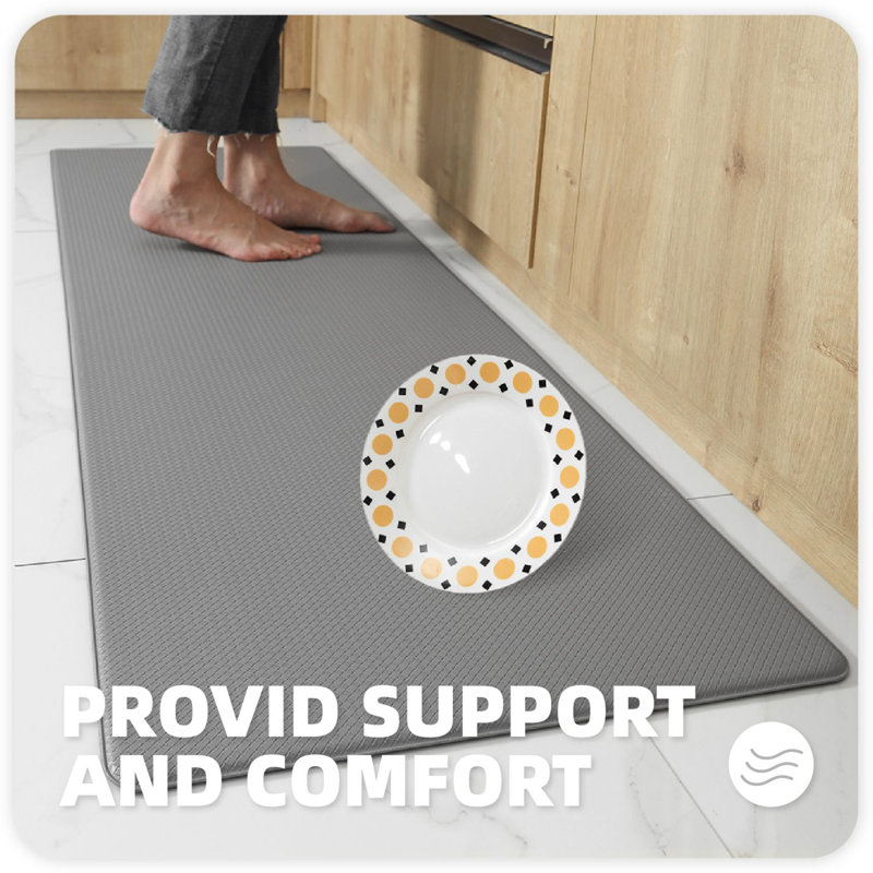 Tapis de cuisine antidérapant Dipson, Gris foncé, Tapis de couloir 1 pi 4 po x 2 pi 5 po