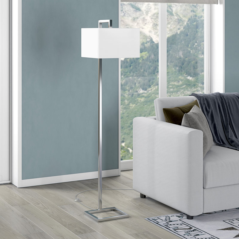 Lampe sur pied arquée 68 po Grayson, Argent