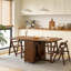 Mid-Century Solid Wood Folding Dining Set, Walnut Table With 4 Self-Storing Chairs, Casters And 2 Drawers-544374104