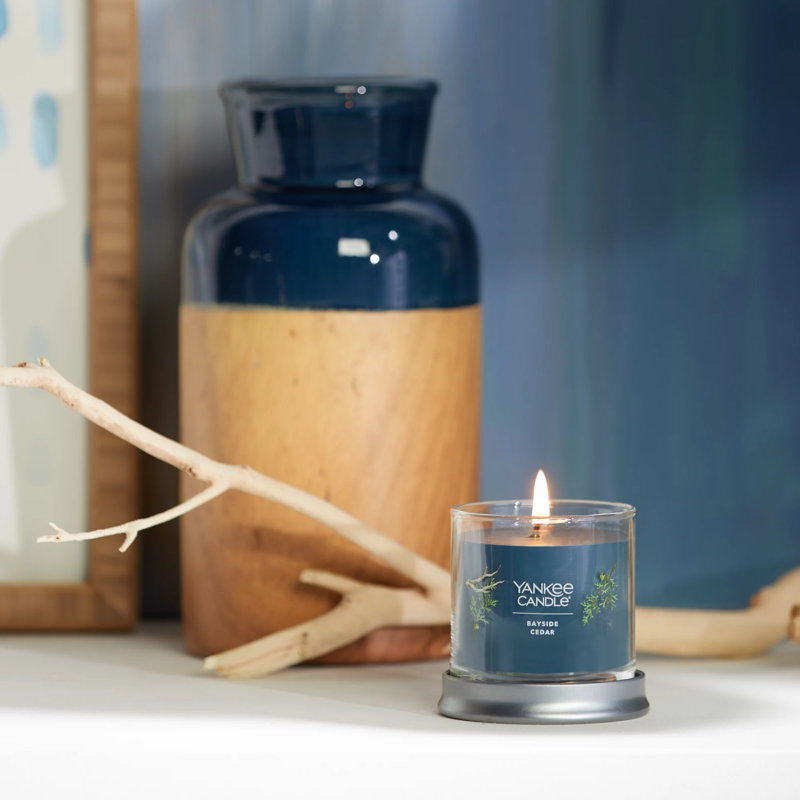 Bayside Cedar Blue Soy Wax Small Tumbler Candle