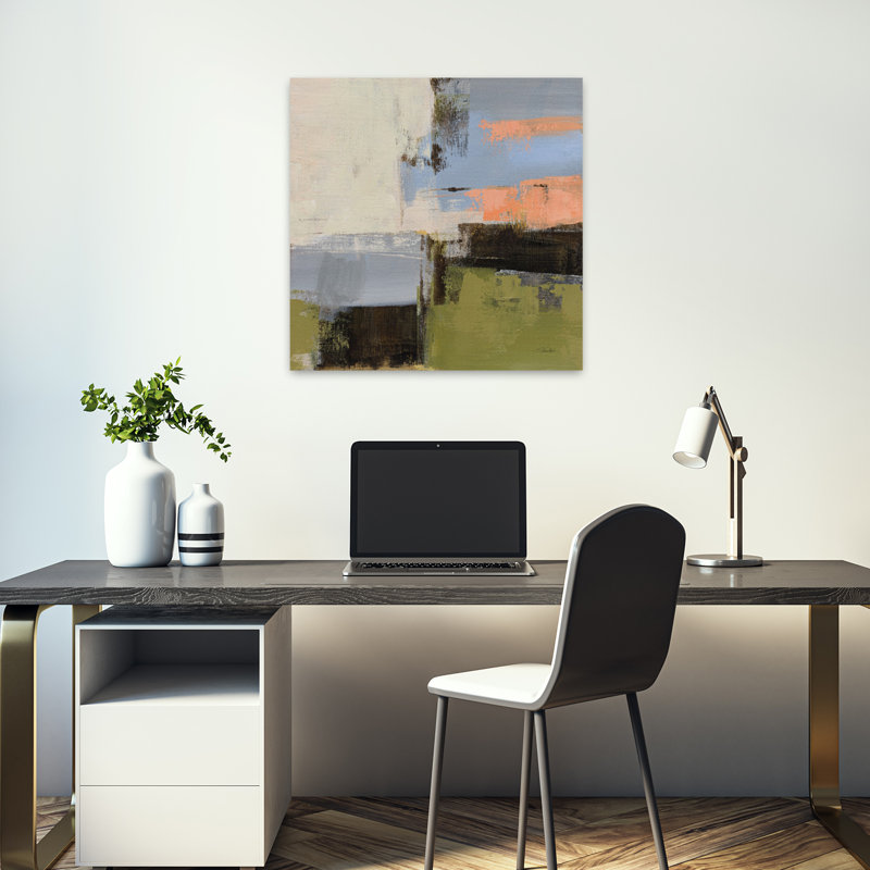 Abstract Fragments I, art abstrait contemporain, H 18 po x l 18 po