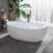 Simple White Acrylic Bathtub 67.3 W 25.2 H Tub & Shower Kit