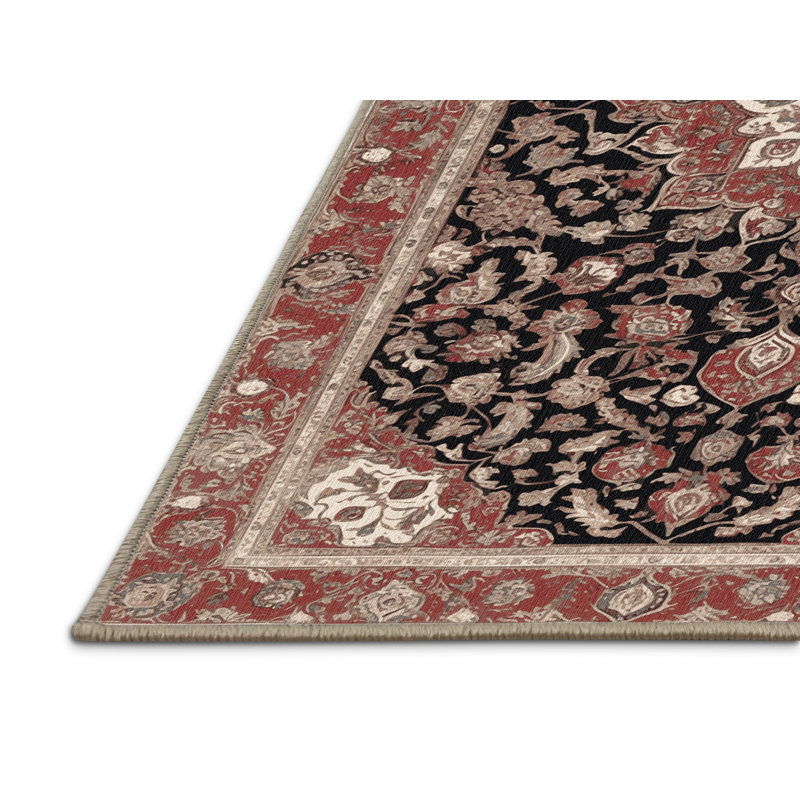 Tapis brun lavable à la machine, Carré 5 pi