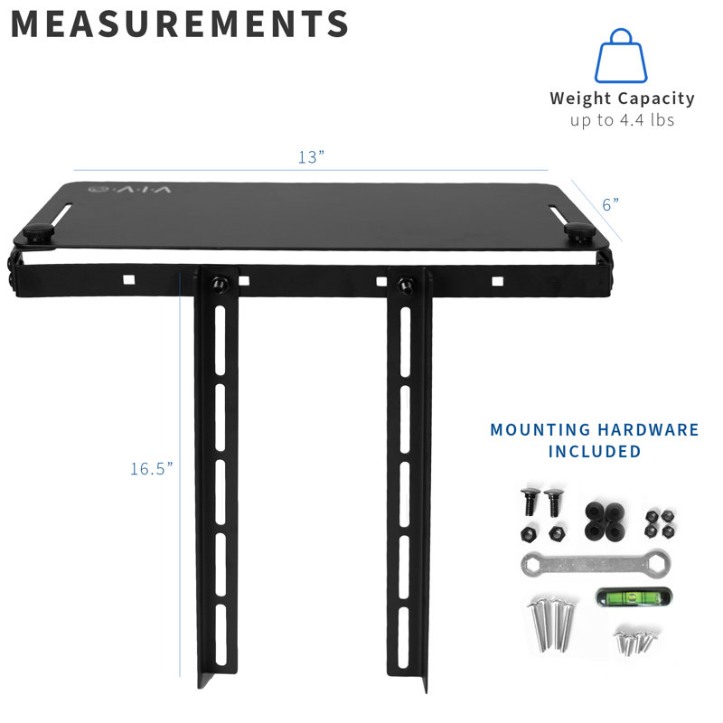 Tablette noire pour moniteur VESA
