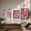 Pink Gestures Abstract - Framed Print-431816787-431816786
