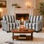 Fauteuil rembourré en mélange de coton-329001102